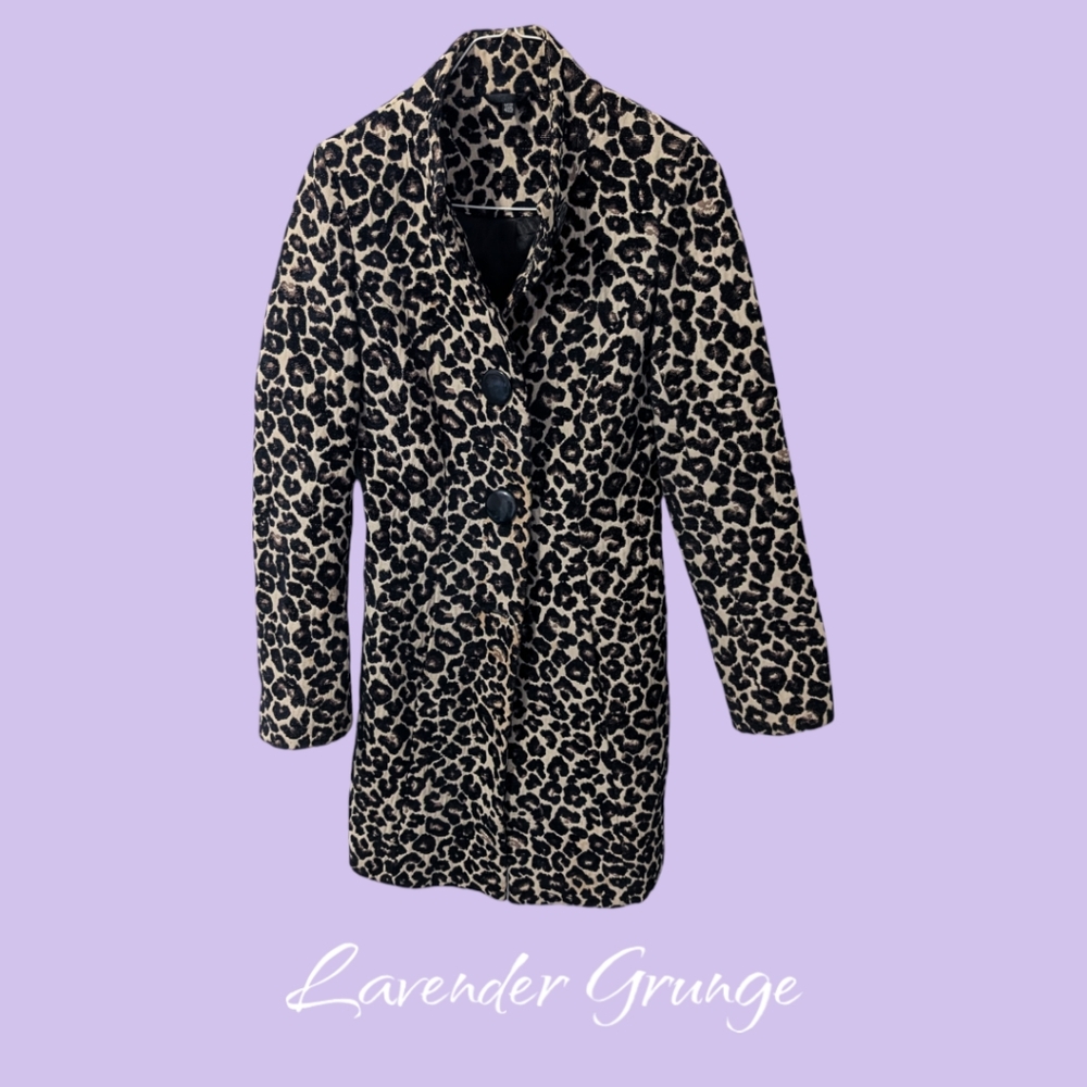 60s Style Leopard Print Coat